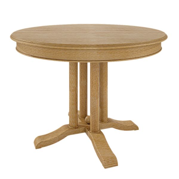 Esstisch Tisch rund ausziehbar ø 110 cm Allegro mit Klappeinlage Pinie massiv Pinie karamell