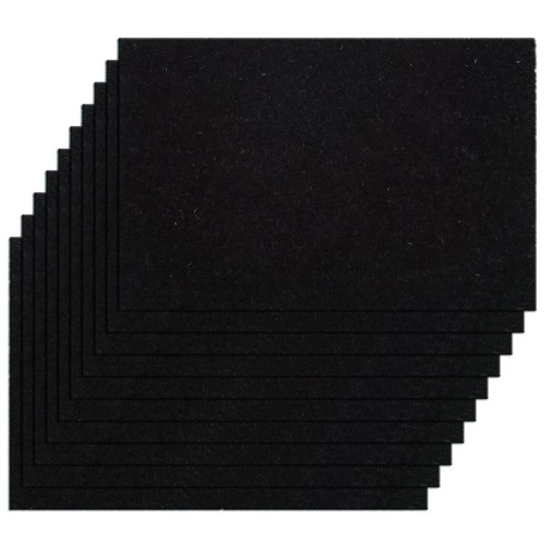 Kokosmatte 10er Set Türvorleger Schmutzfangmatte Fußmatte Fußabtreter einfarbig für Haustür 3 Farben 40 x 60 cm schwarz